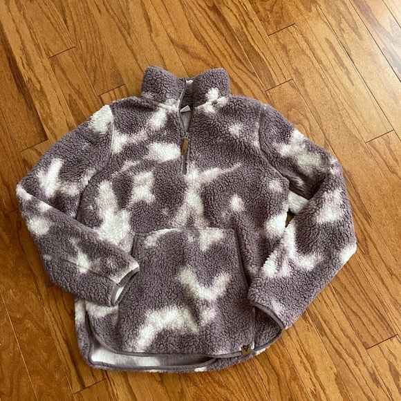 PacSun Tops - Purple and White Sherpa Jacket Sz M